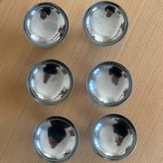 6 vintage stainless steel cups