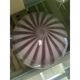 Contemporary Violet and White/Gray Sphere Pendant in Glass