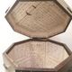Octagonal wooden chest with metal ornaments from Asia