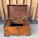 Antique camphor chest made of camphor wood and brass
