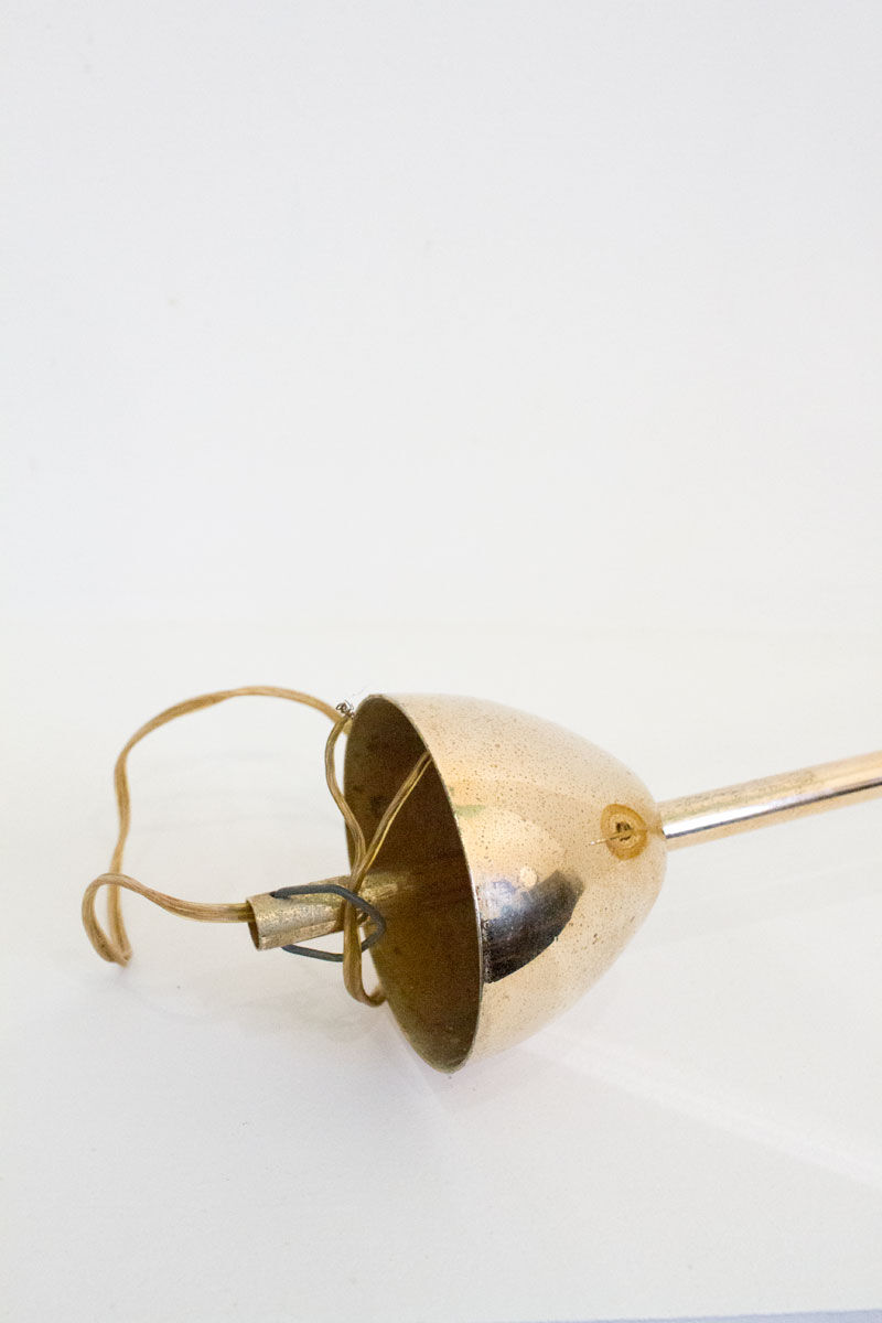 Hanging lamp brass and glass