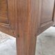 Louis XVI style minister's desk in solid walnut, 4 drawers, old manufacture