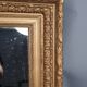 Mirror and old frame with keys gilded stucco wood 44,5x40 cm, leafing 28,5x23,5 cm