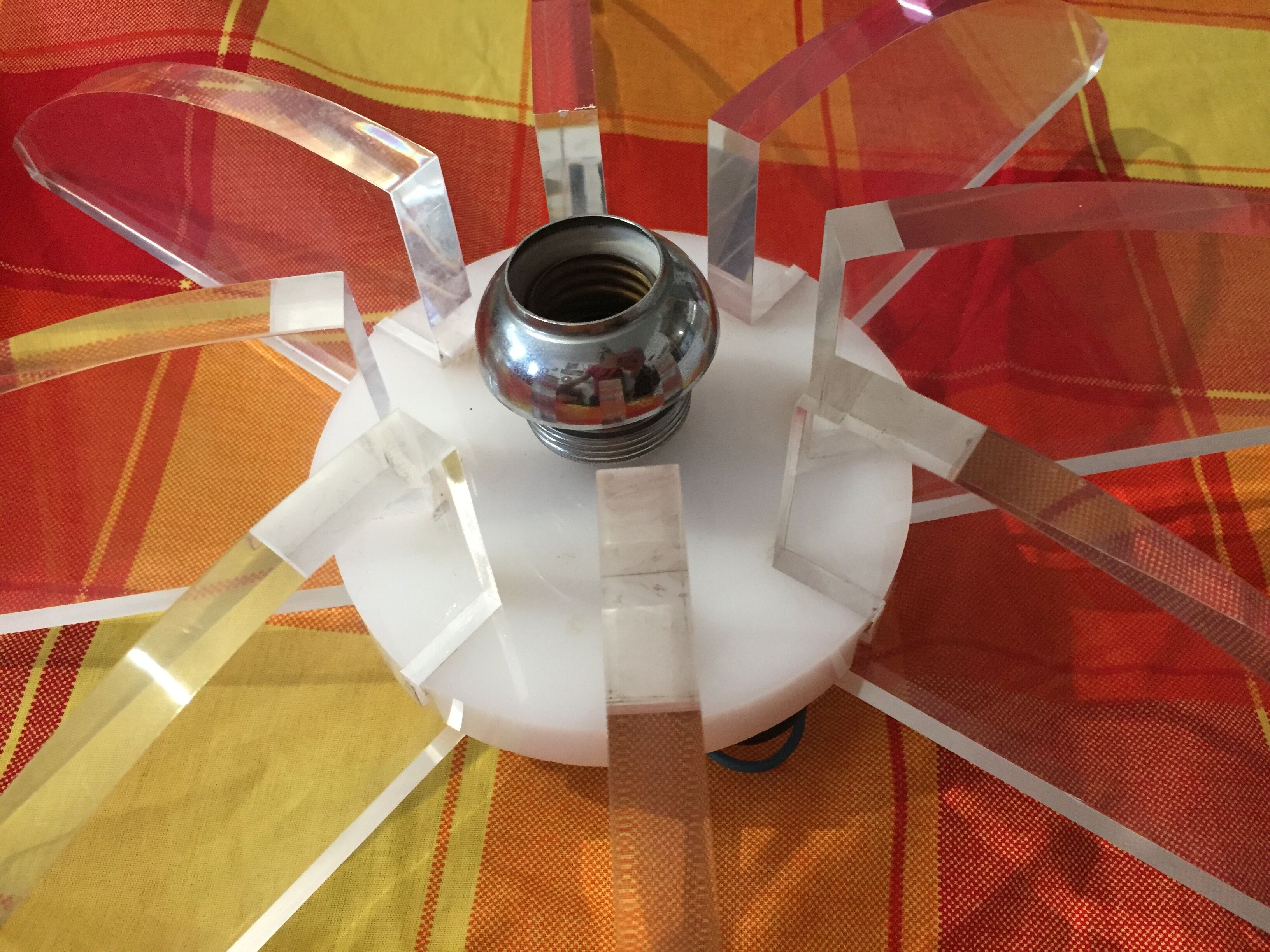 André Jean Doucin design ceiling light vintage 1970