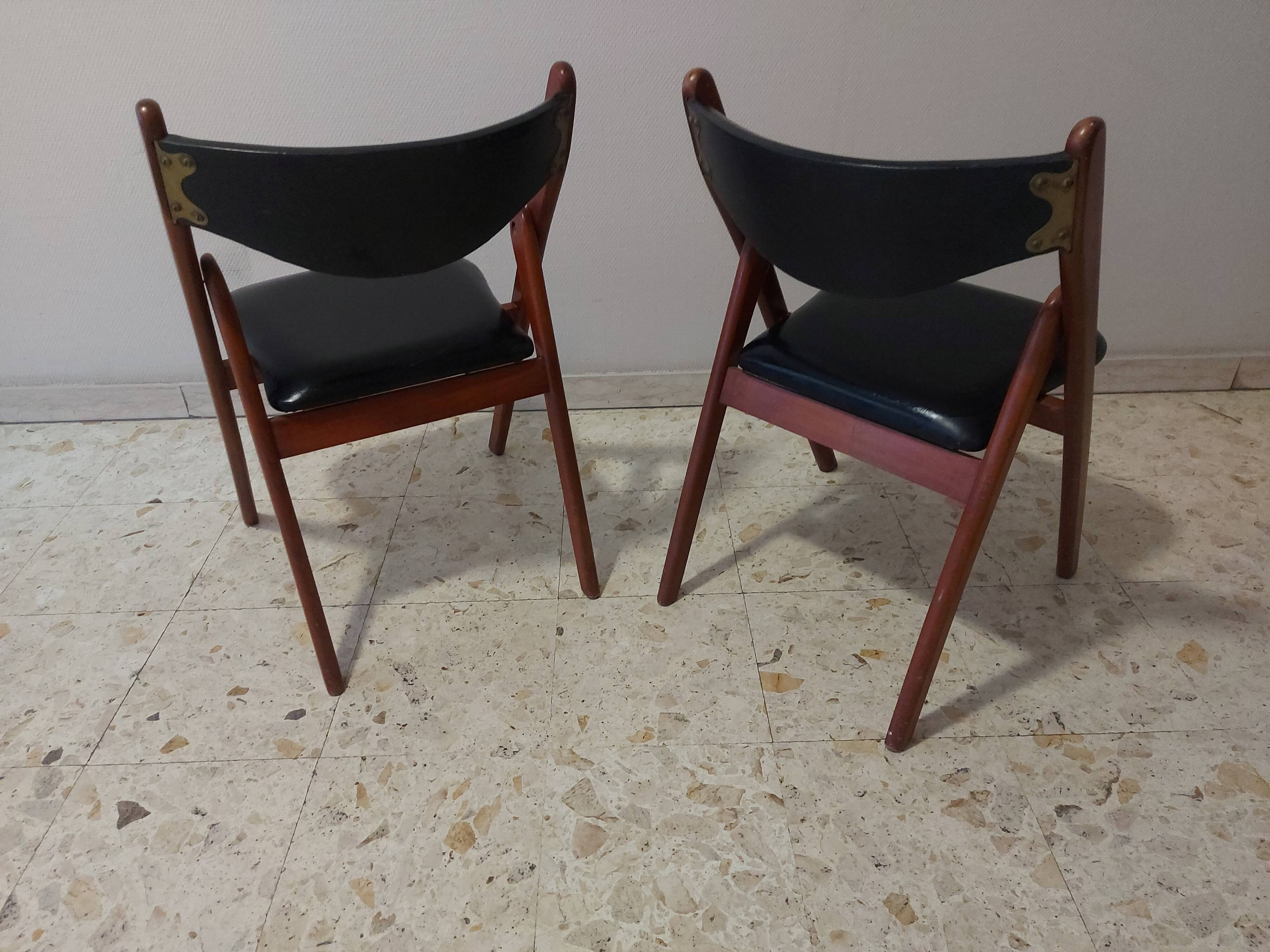 2 vintage folding chairs 50 , 60'S Norquist