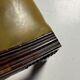 Green leather tufted office chair