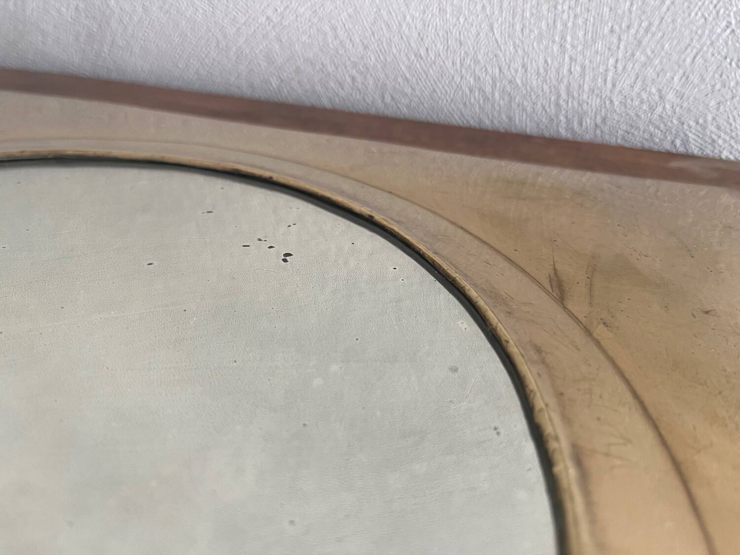 Square brass mirror