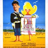 Cinema poster "Le Gendarme de Saint-Tropez" 1964 Louis De Funès, Michel Galabru.
