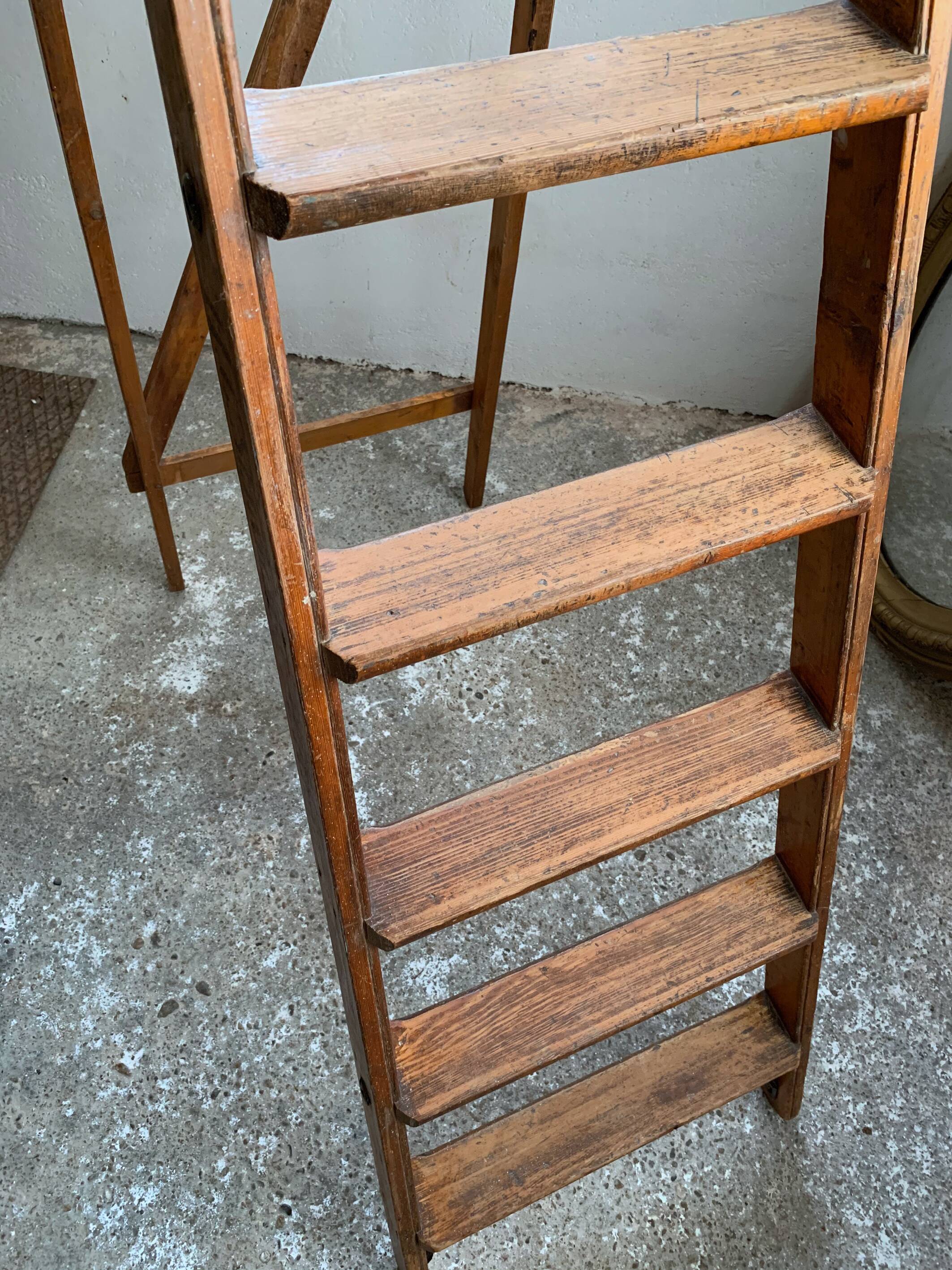 Former Slingsby wood workshop stepladder - 7 steps - english