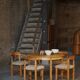 Mid-century round oak dining table with three extensions, Danish modern, 1960s.