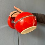 Red space-age eyeball wall lamp