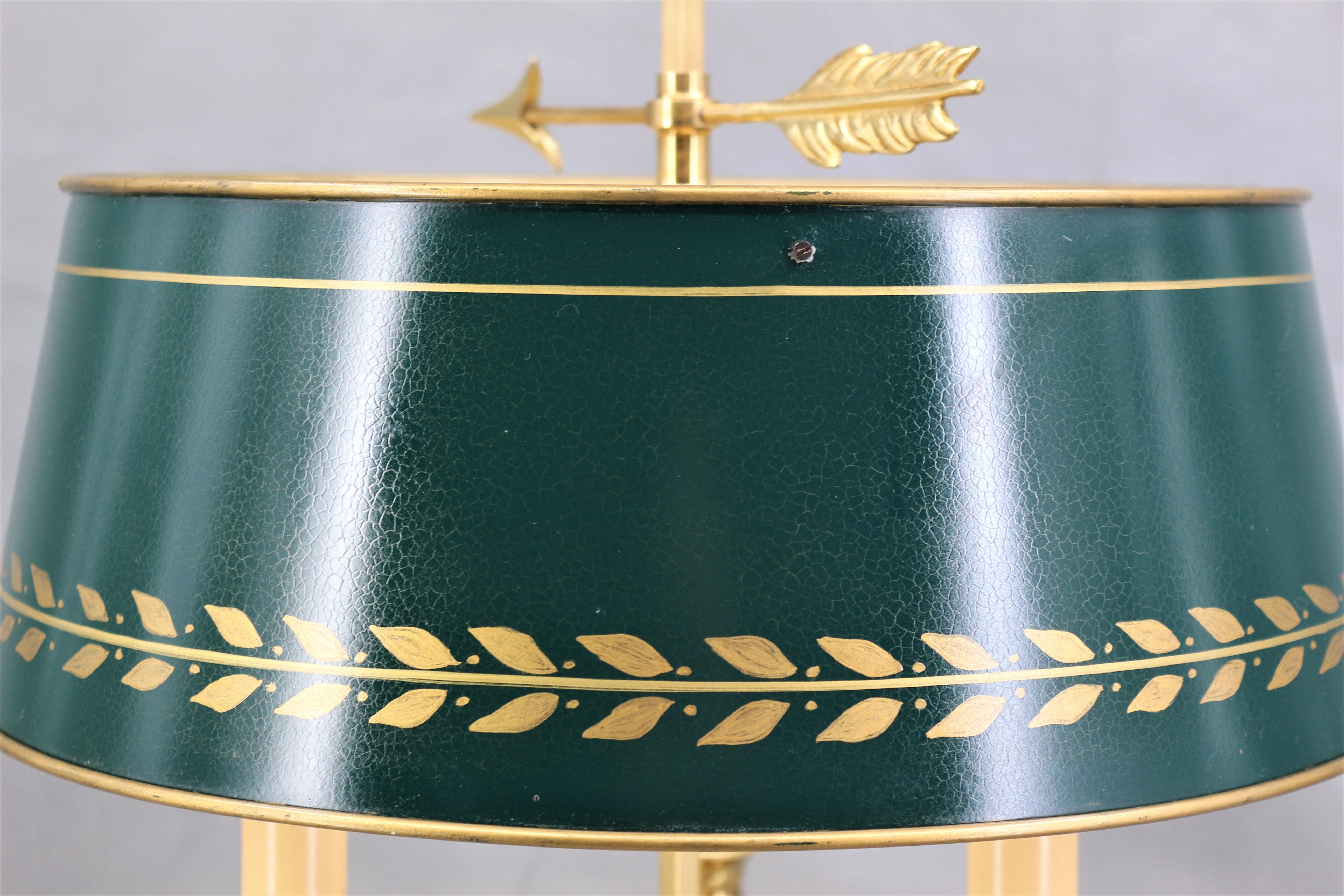 Solid bronze hot water bottle lamp empire style "Lucien Gau"