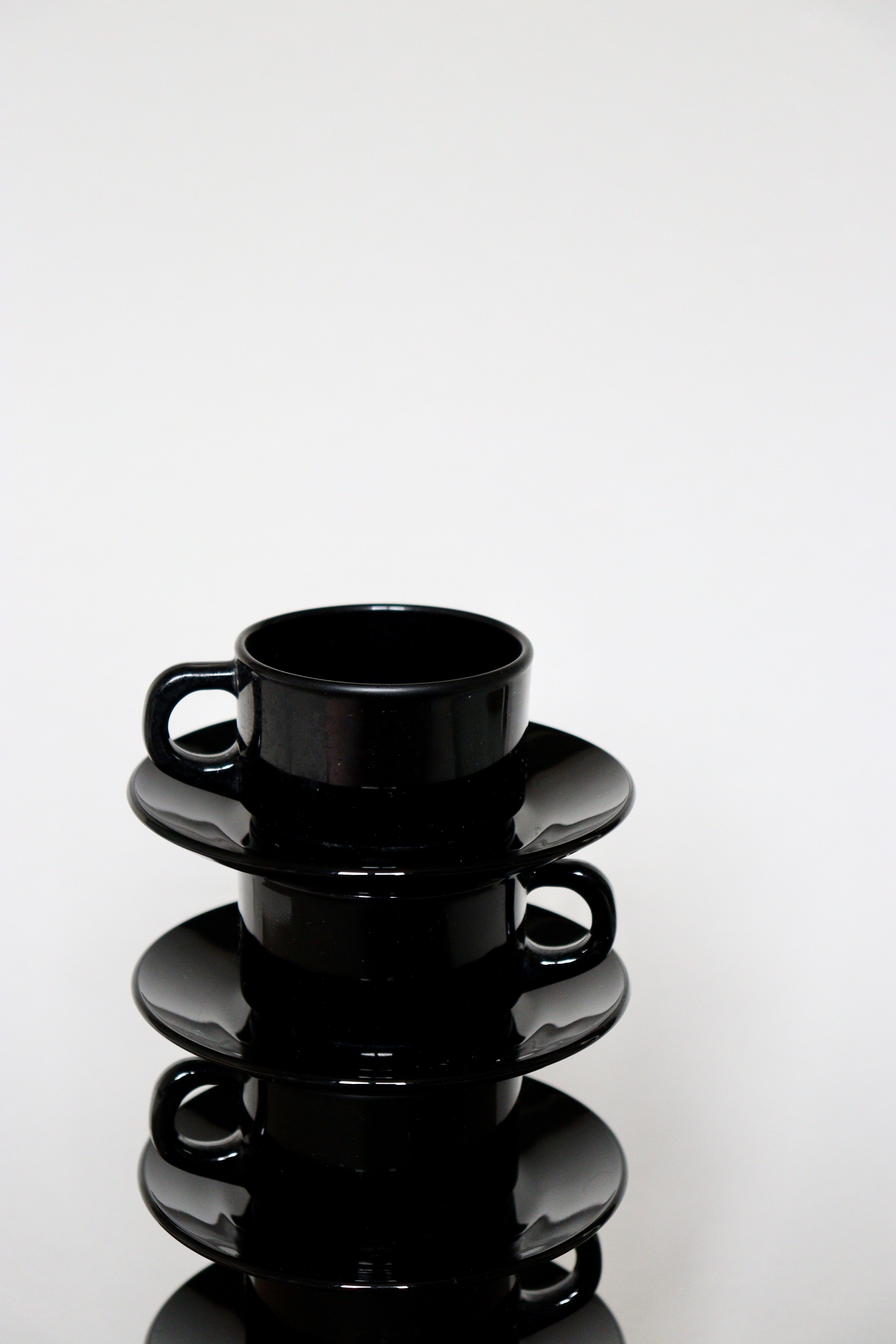 Batch of black cups