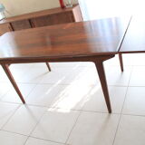 Table design scandinave extensible en palissandre de Rio