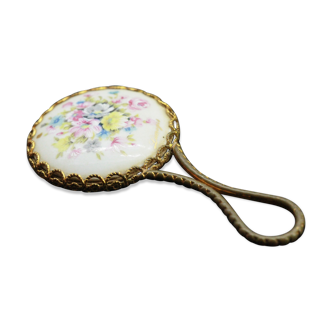 Old porcelain hand mirror 12cm