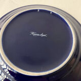 Small vintage decorative plate Françoise Saget – midnight blue and gold