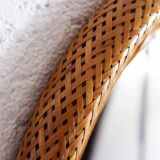 Vintage wicker mirror