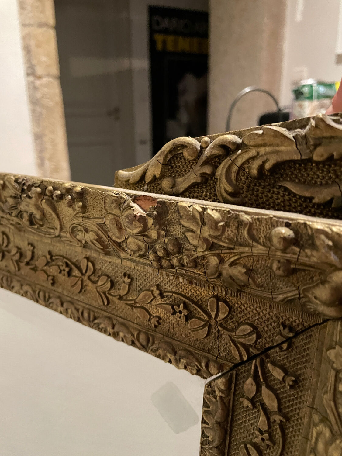 Antique golden mirror of Louis Philippe nineteenth century