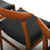 Set of 6 fine Hans J. Wegner W2 Chairs C.M.Madsen 1950s