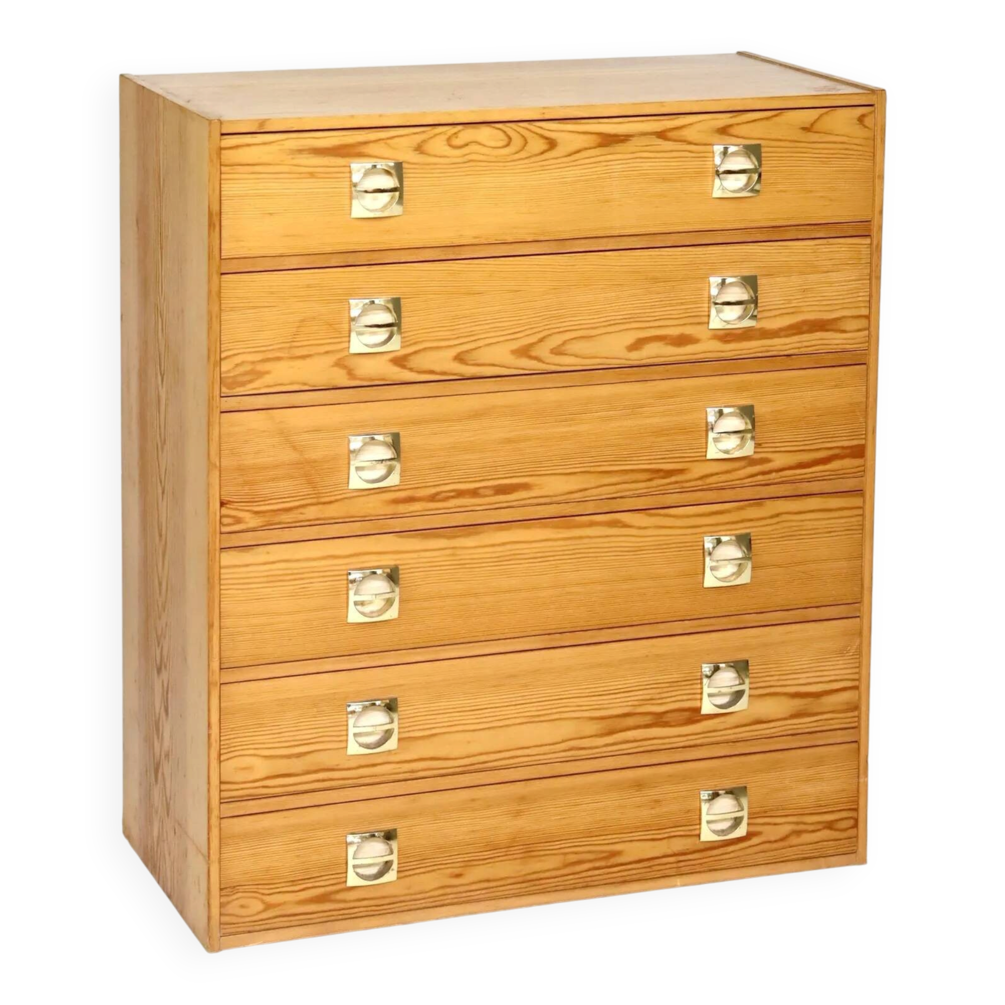 70s six-drawer chest of drawers