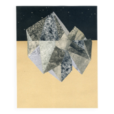 Collage on paper • mineralogy iii