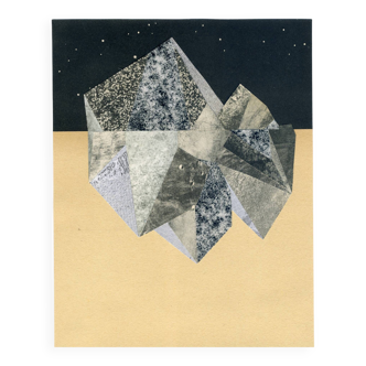 Collage sur papier • mineralogie iii