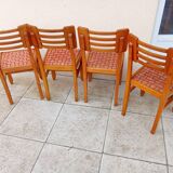 4 Cruége style  chairs, rare vintage wicker model