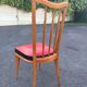 Set of five bistro chairs in wood and imitation leather, Charles Ramos Baumann style