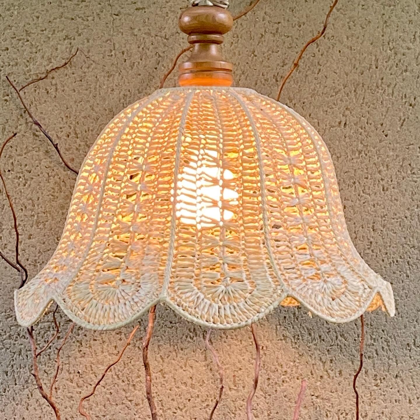 Suspension in raffia -Italian publisher Targetti -70's