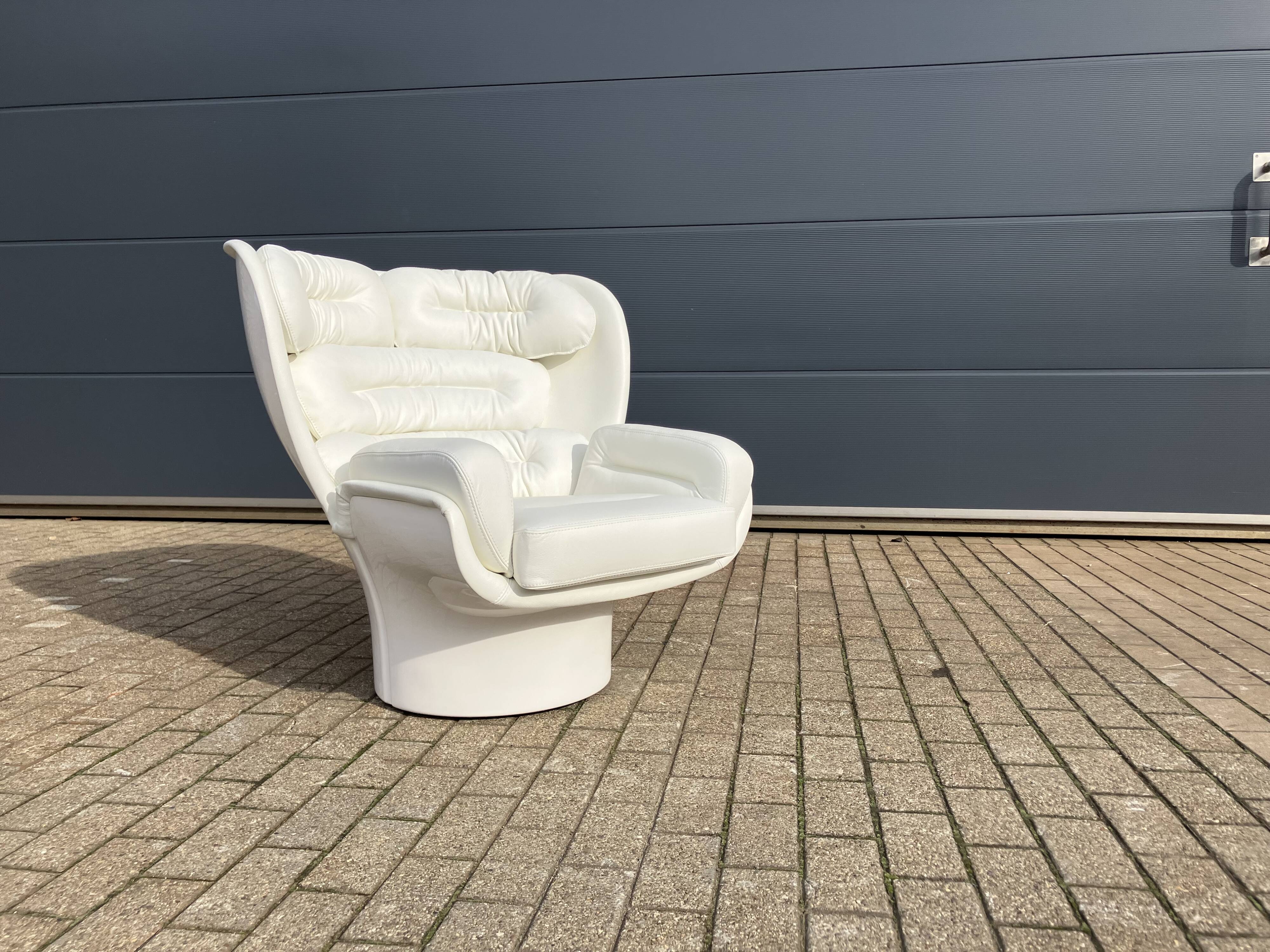 White Elda Joe Colombo chair Longhi, new condition!