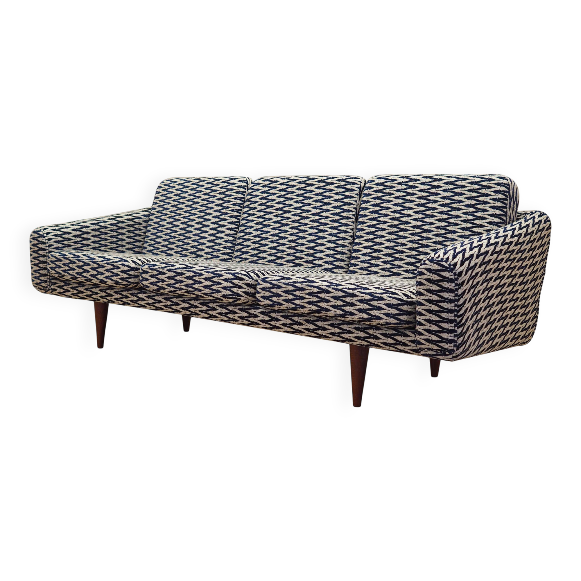 Canapé 3 places danois par Illum Wikkelsø, années 1960