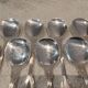 12 silver-plated metal ice scoops by silversmith Ravinet Denfert with nets