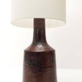 Scandinavian oxblood ceramic lamp Désirée Stentoj 1970