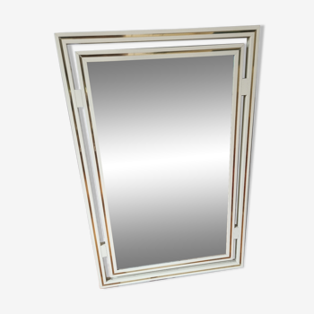 Gold and white mirror Pierre Vandel