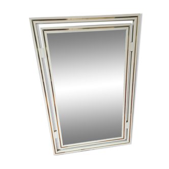 Gold and white mirror Pierre Vandel