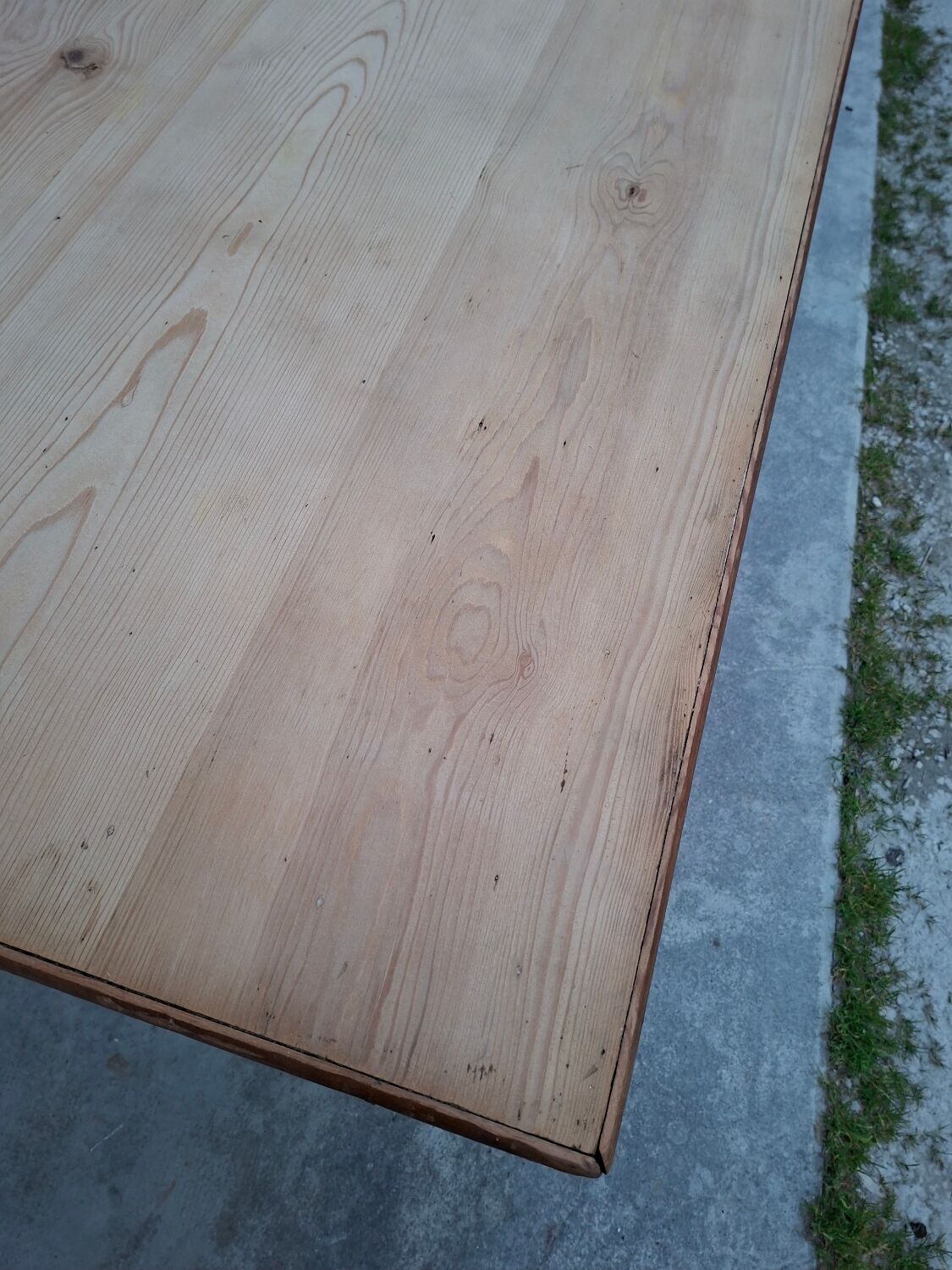 Old shop/work table with 2 drawers, Louis Philippe legs.