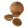 4 ethnic round baskets