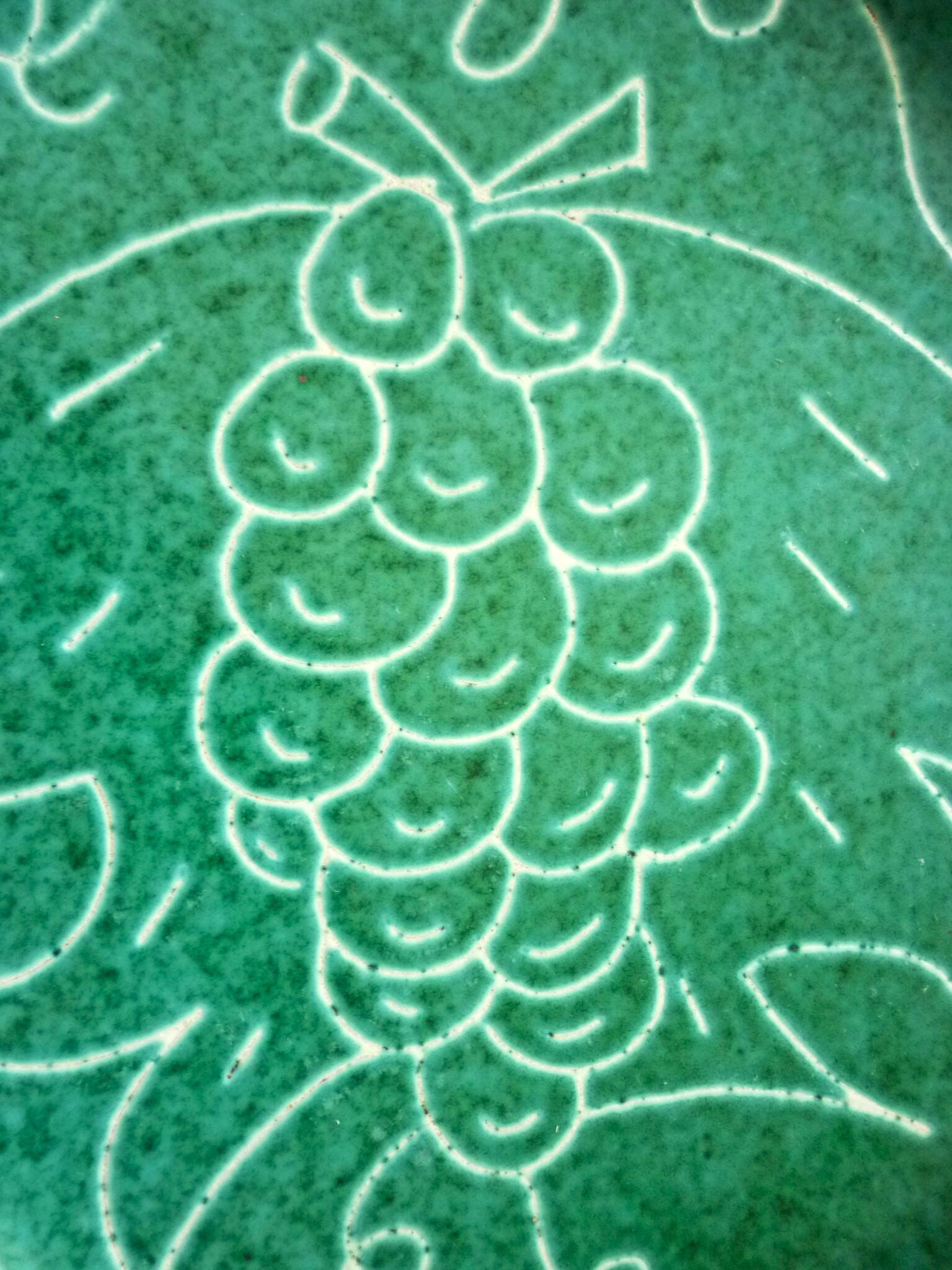 Square dish in glazed ceramic, scarified, signed Jacques Sagan Vallauris,