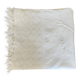White woven cotton bedspread with fringes