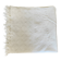 White woven cotton bedspread with fringes