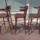 Lot de 3 tabouret de bar bistrot - bois - vintage
