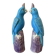 Rare pair of enamelled Chinese porcelain cockatoo parrots.