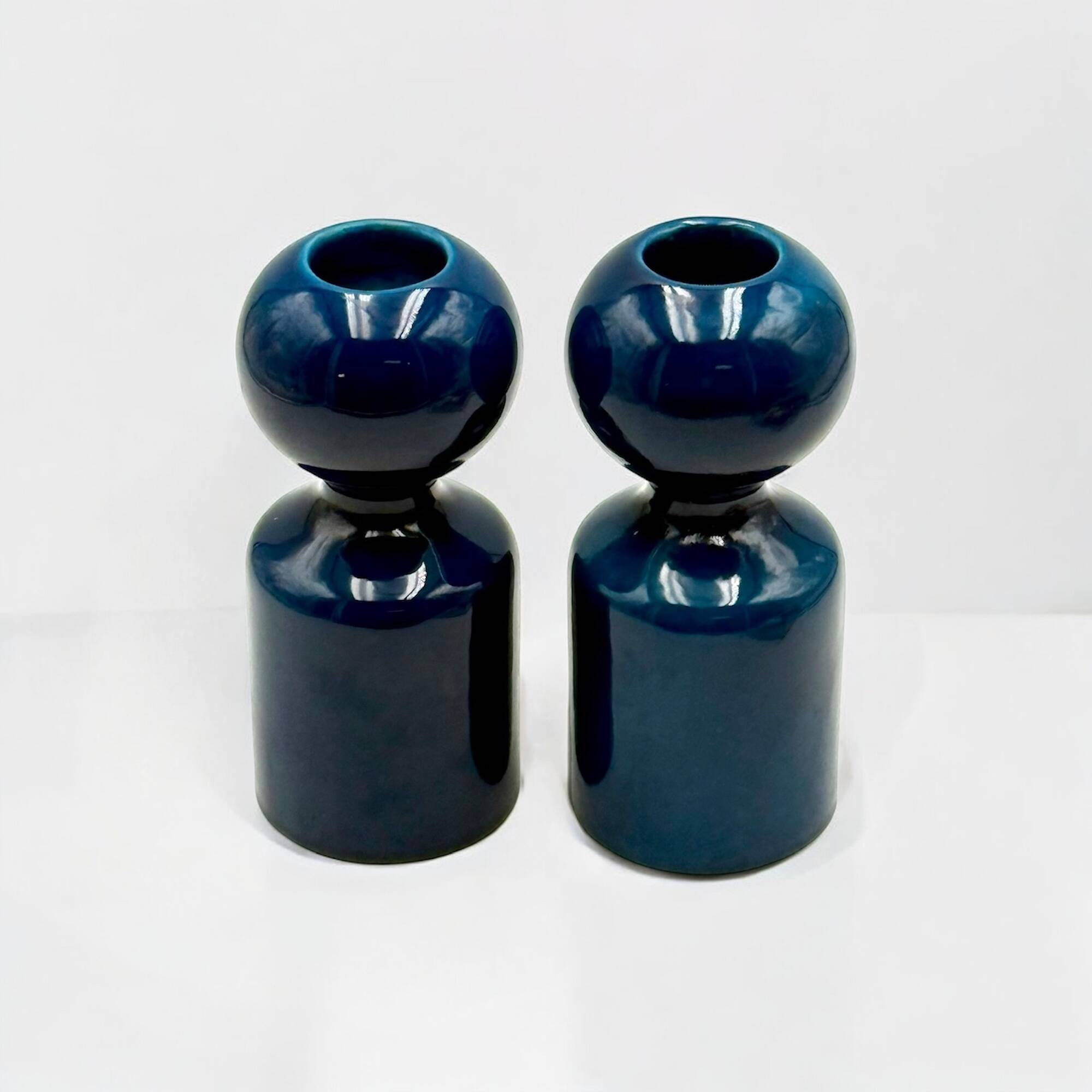 Bougeoirs en céramique Liisi Beckmann pour Gabbianelli des années 1970