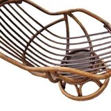 Rotating and rocking rattan armchair