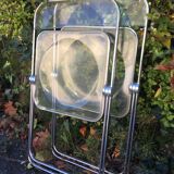 Pair of chairs Plia by Giancarlo Piretti edited by Anonima Castelli 1970