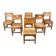 Vintage oak brutalist chairs, 1960s