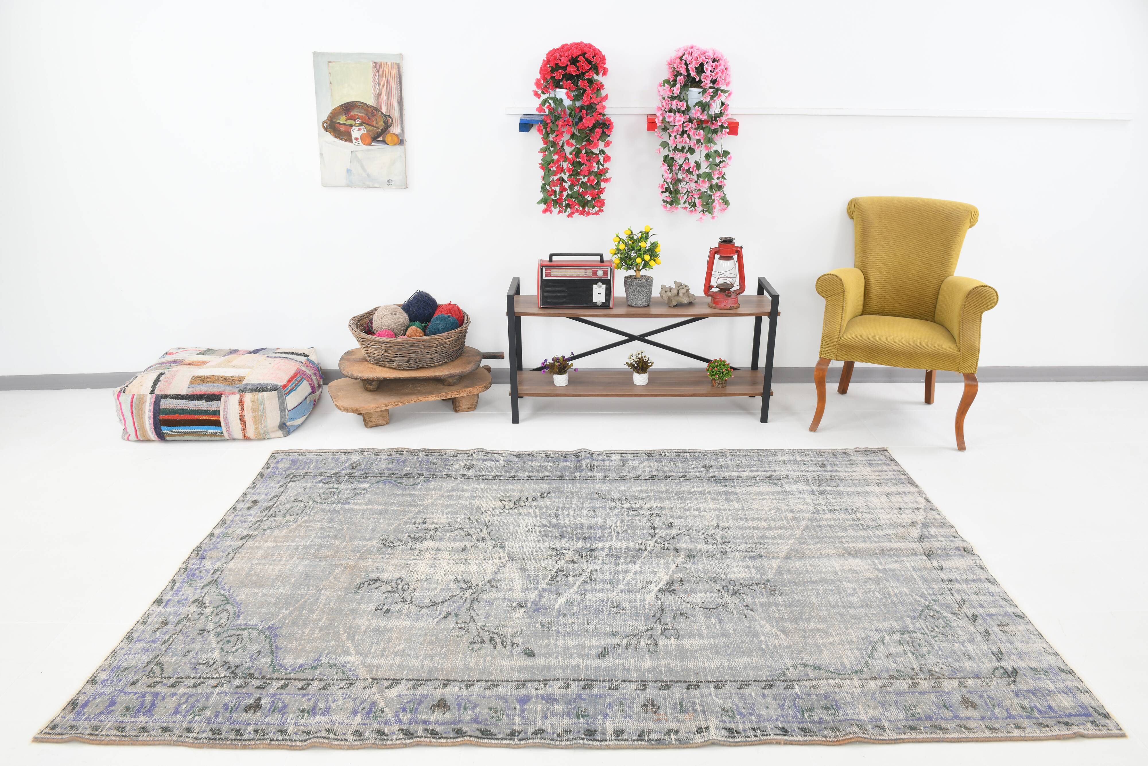 5x8 classic turkish vintage rug 170x262cm
