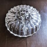 Plat de service dit "mendiant" verre taillé vintage