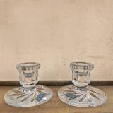 Pair of crystal candlesticks