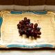 Vintage blue wooden decorative plate, Italy, 1960s